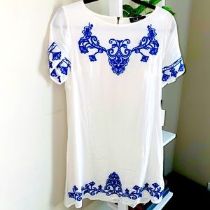 NWT! • LULUs • Blue & White Dress